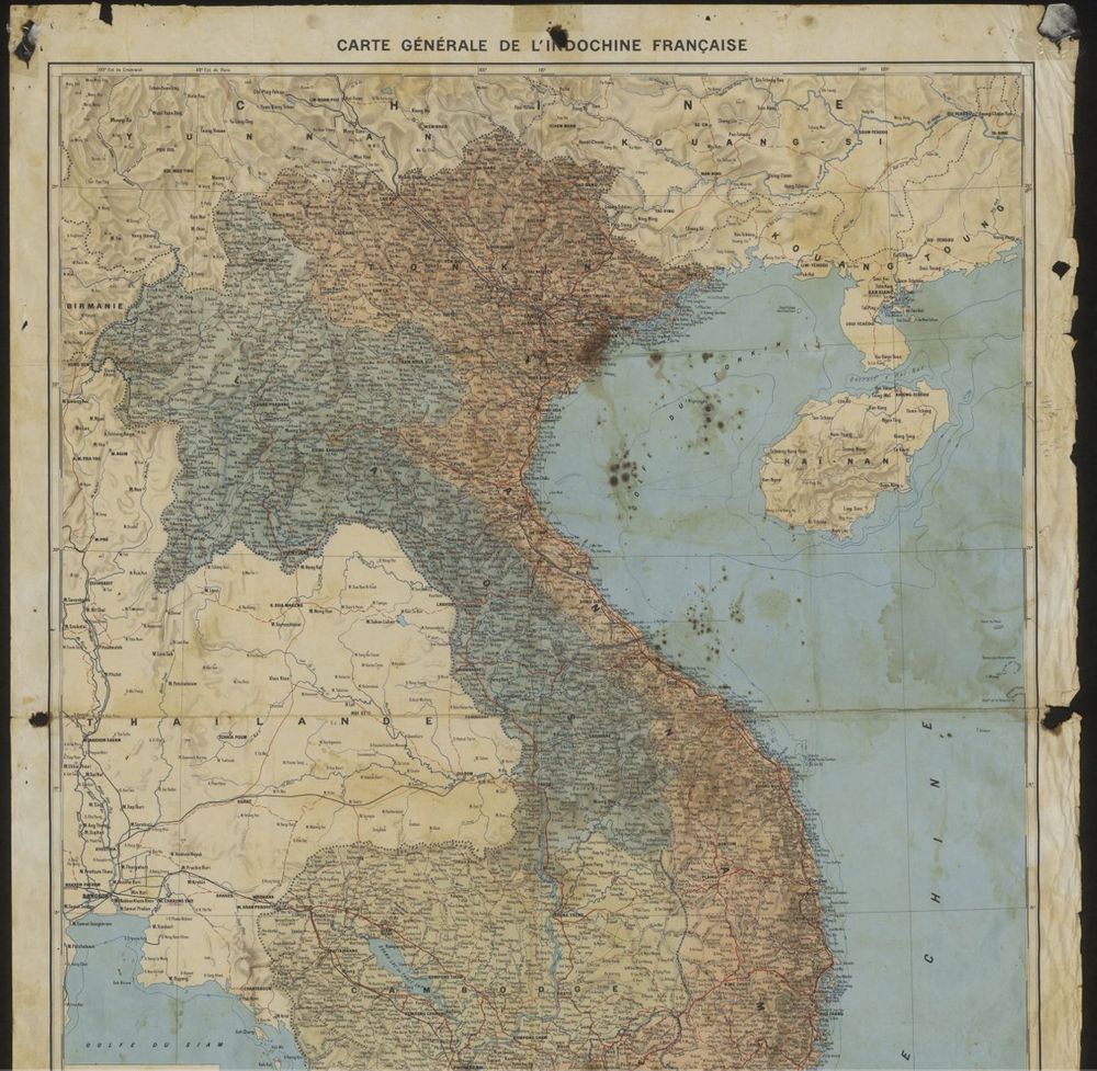 Carte générale de l'Indochine française